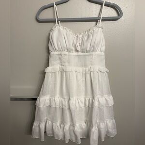 Wild Fable White Ruffled Dress